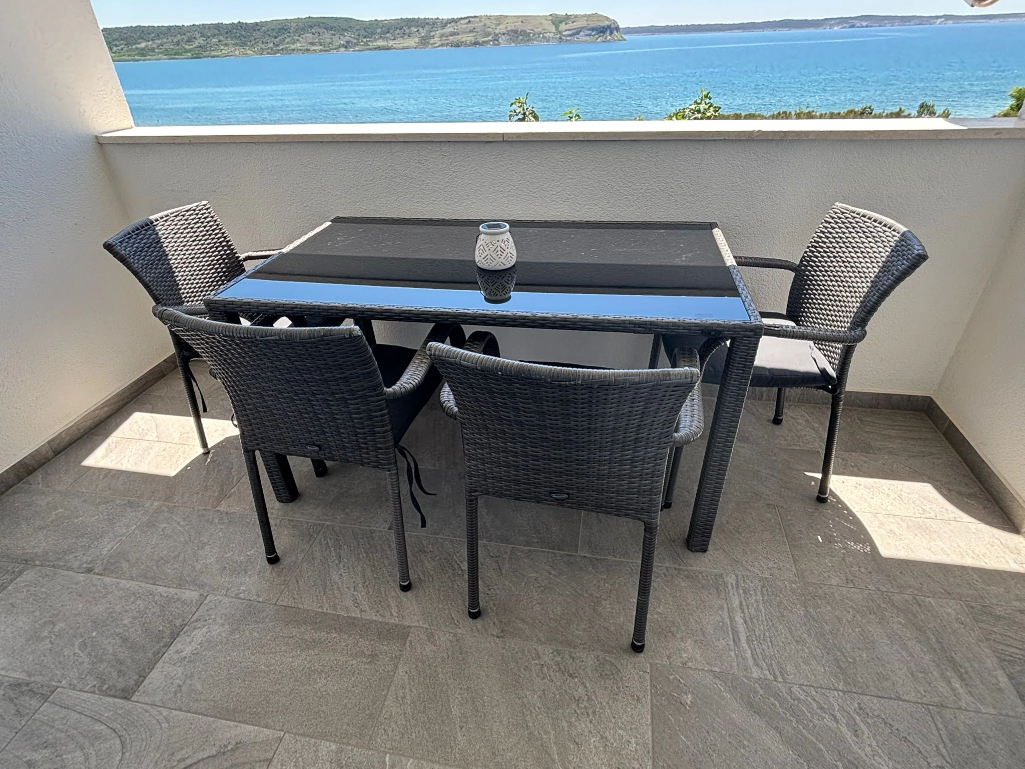 Balkon apartmana Pearl s pogledom na more